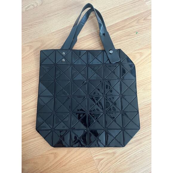 Pleats Please Issey Miyake Black Triangle Panel Tote Bag - Picture 10 of 11
